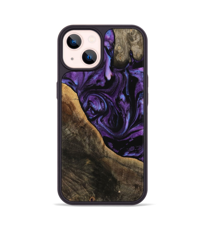 iPhone 14 Wood Phone Case - Cecily (Purple, 738880)