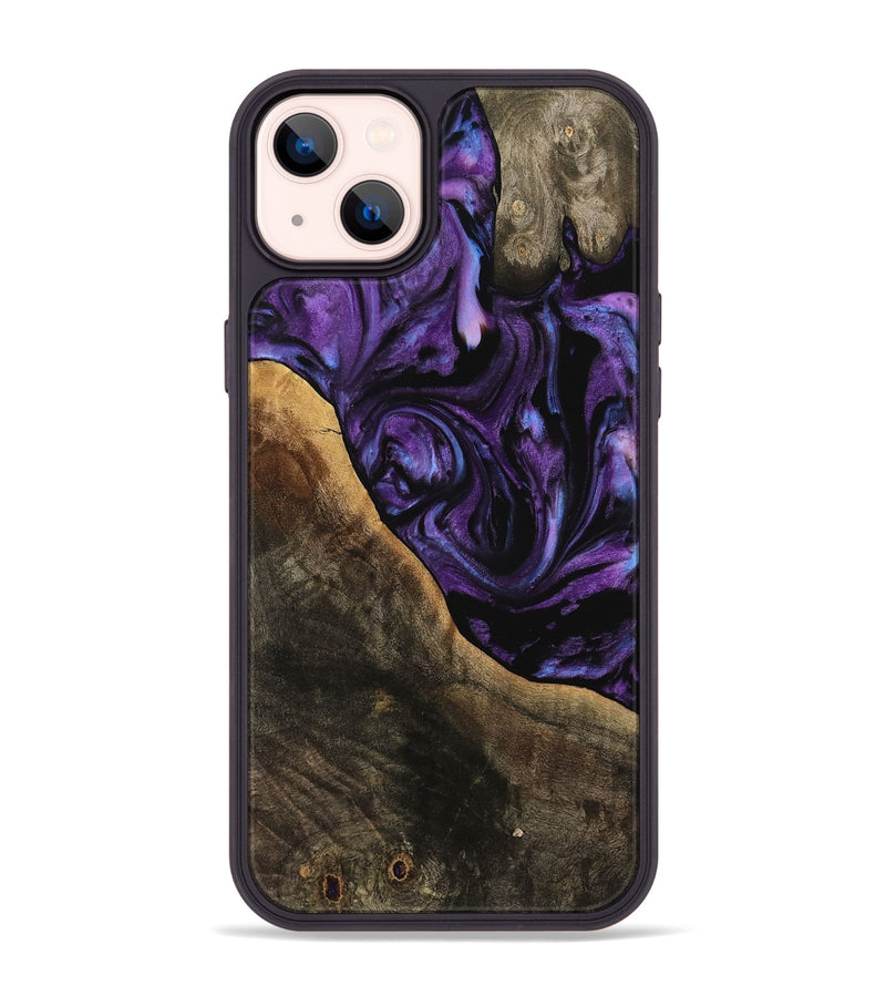 iPhone 14 Plus Wood Phone Case - Cecily (Purple, 738880)