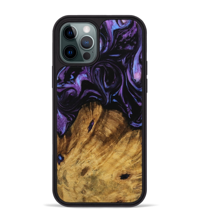 iPhone 12 Pro Max Wood Phone Case - Rungro (Purple, 738888)