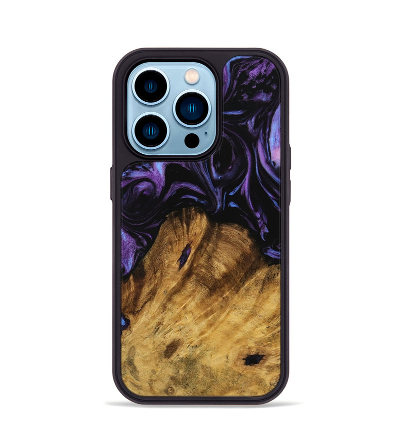 iPhone 14 Pro Wood Phone Case - Rungro (Purple, 738888)