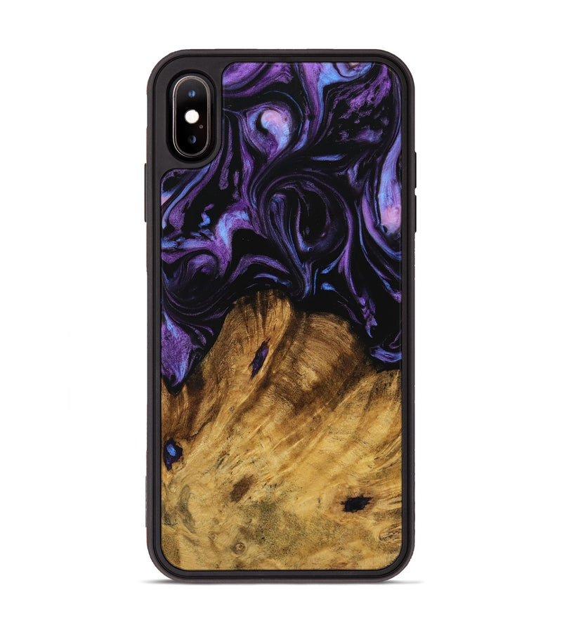 iPhone Xs Max Wood Phone Case - Rungro (Purple, 738888)