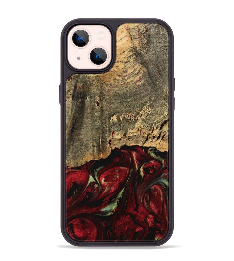 iPhone 14 Plus Wood Phone Case - Alverta (Red, 738901)