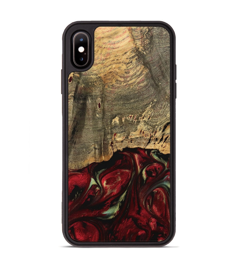 iPhone Xs Max Wood Phone Case - Alverta (Red, 738901)