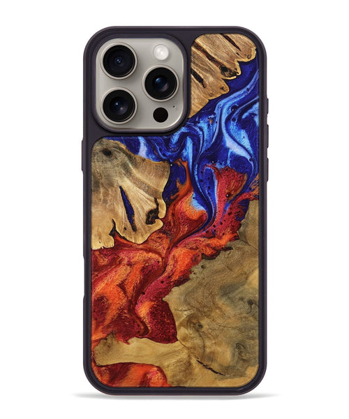 iPhone 16 Pro Max Wood Phone Case - Hally (Fire & Ice, 738913)