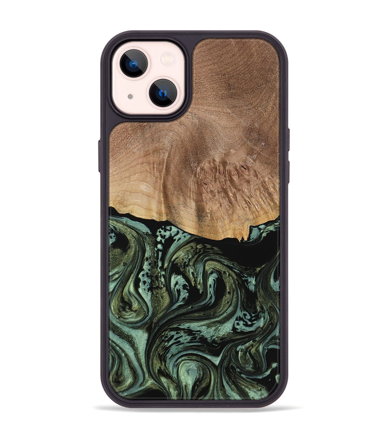 iPhone 14 Plus Wood Phone Case - Romeo (Green, 738937)