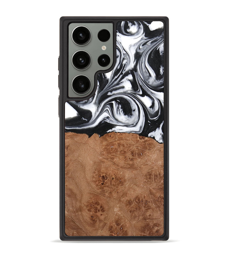 Galaxy S23 Ultra Wood Phone Case - Peder (Black & White, 738939)