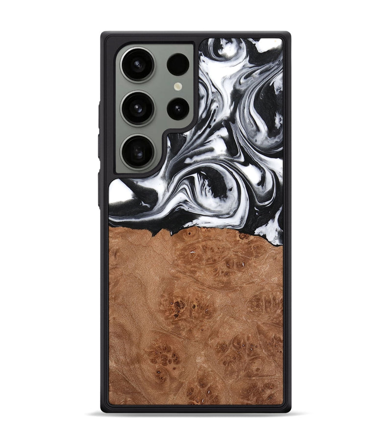 Galaxy S24 Ultra Wood Phone Case - Peder (Black & White, 738939)