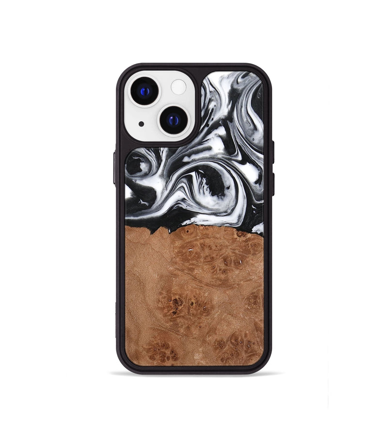 iPhone 13 mini Wood Phone Case - Peder (Black & White, 738939)