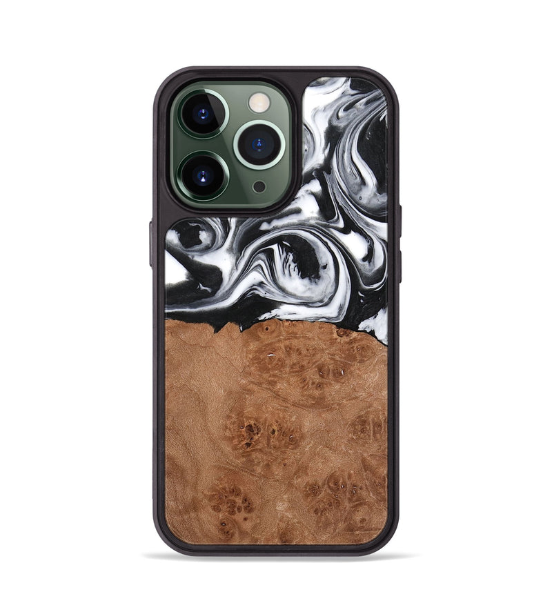 iPhone 13 Pro Wood Phone Case - Peder (Black & White, 738939)