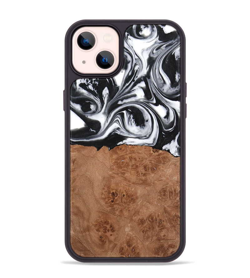 iPhone 14 Plus Wood Phone Case - Peder (Black & White, 738939)