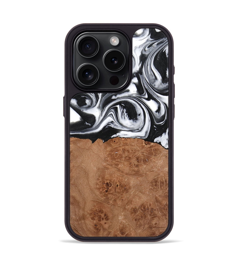 iPhone 15 Pro Wood Phone Case - Peder (Black & White, 738939)