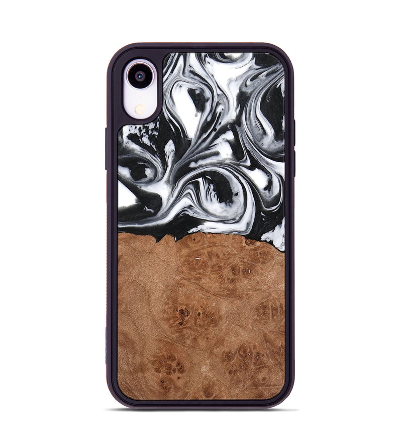 iPhone Xr Wood Phone Case - Peder (Black & White, 738939)