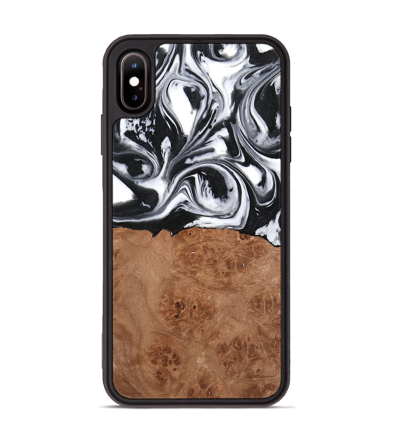 iPhone Xs Max Wood Phone Case - Peder (Black & White, 738939)