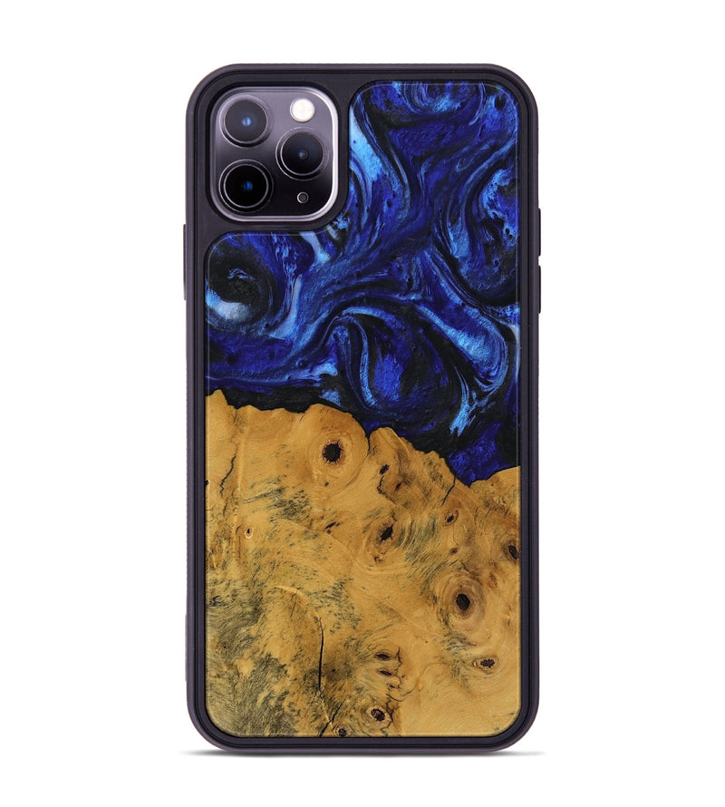 iPhone 11 Pro Max Wood Phone Case - Danyel (Blue, 738941)