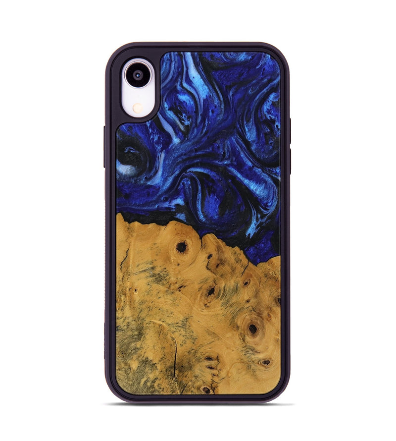 iPhone Xr Wood Phone Case - Danyel (Blue, 738941)