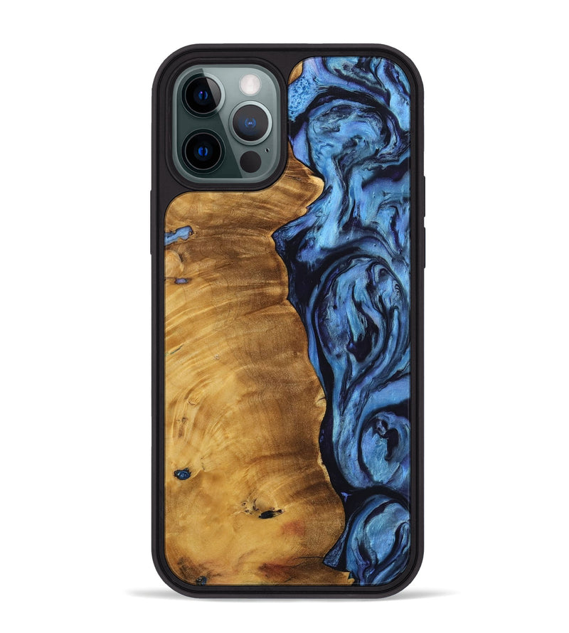 iPhone 12 Pro Max Wood Phone Case - Kenneth (Blue, 738979)