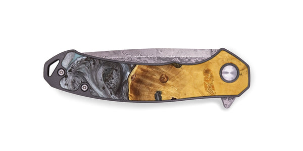 EDC Wood Pocket Knife - Helmuth (Black & White, 739036)