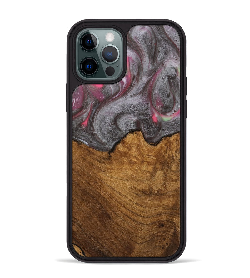 iPhone 12 Pro Max Wood Phone Case - Madel (Red, 739038)