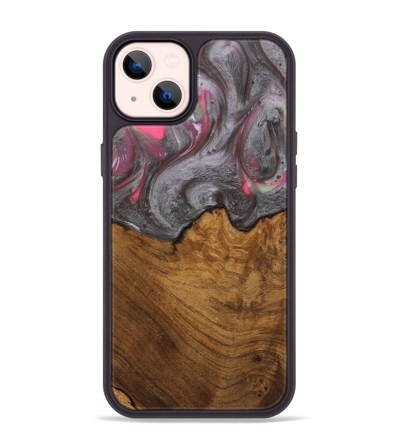 iPhone 14 Plus Wood Phone Case - Madel (Red, 739038)