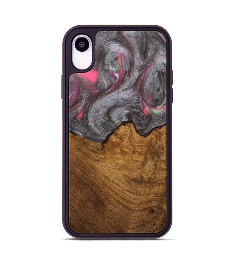 iPhone Xr Wood Phone Case - Madel (Red, 739038)