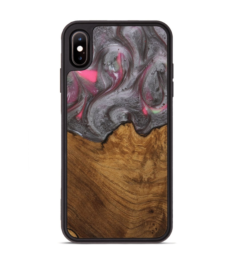 iPhone Xs Max Wood Phone Case - Madel (Red, 739038)