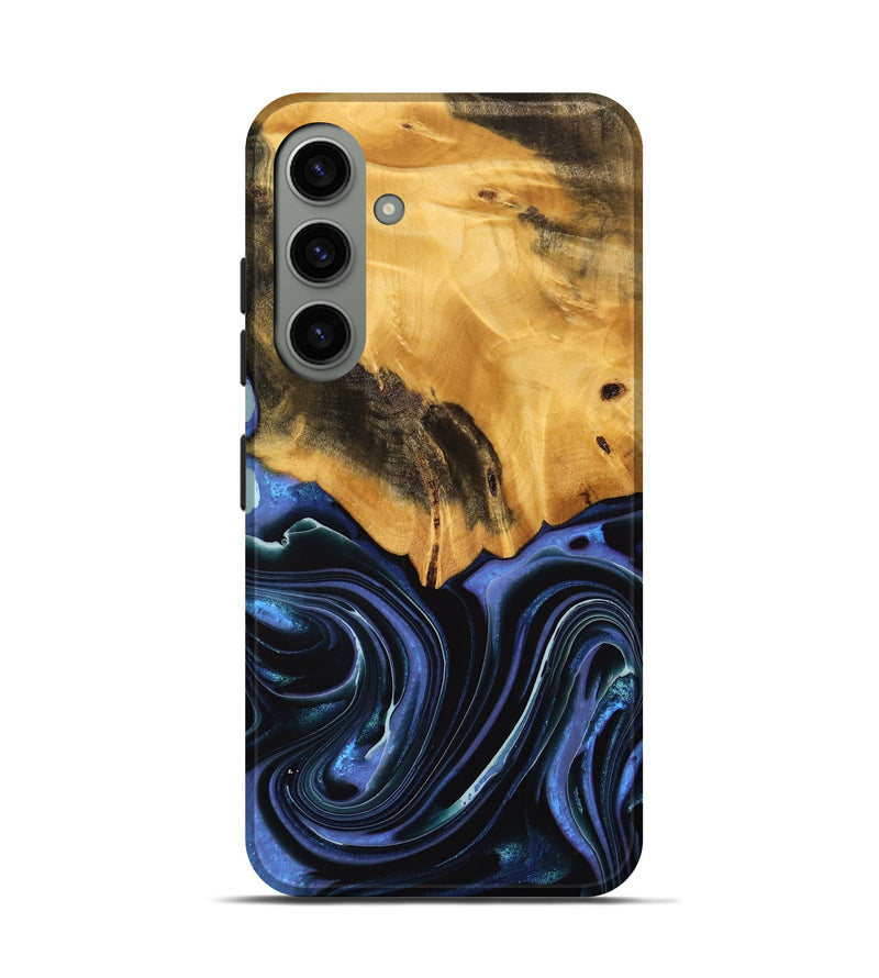 Galaxy S24 Wood Live Edge Phone Case - Kathlin (Blue, 739085)