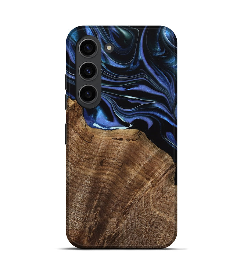 Galaxy S23 Wood Live Edge Phone Case - Olie (Blue, 739086)