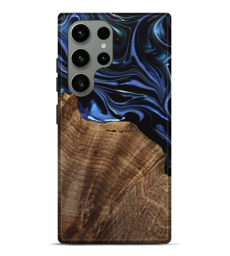 Galaxy S23 Ultra Wood Live Edge Phone Case - Olie (Blue, 739086)