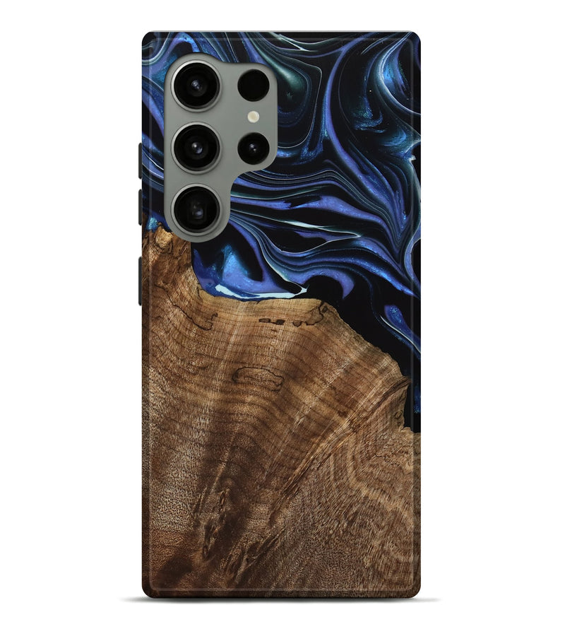 Galaxy S24 Ultra Wood Live Edge Phone Case - Olie (Blue, 739086)