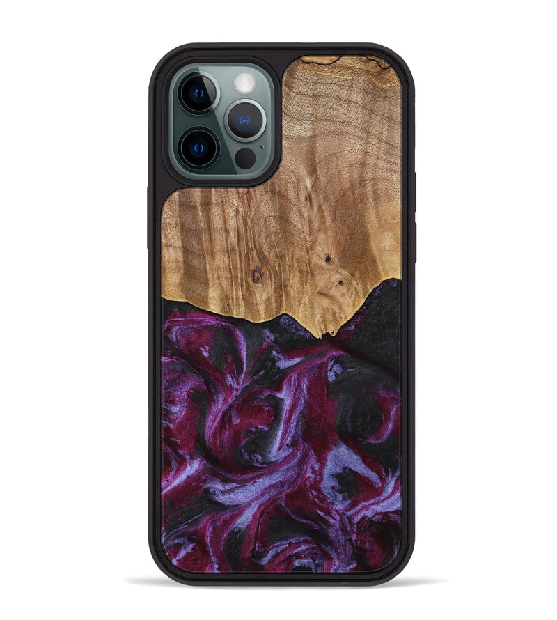 iPhone 12 Pro Max Wood Phone Case - Marlena (Purple, 739107)