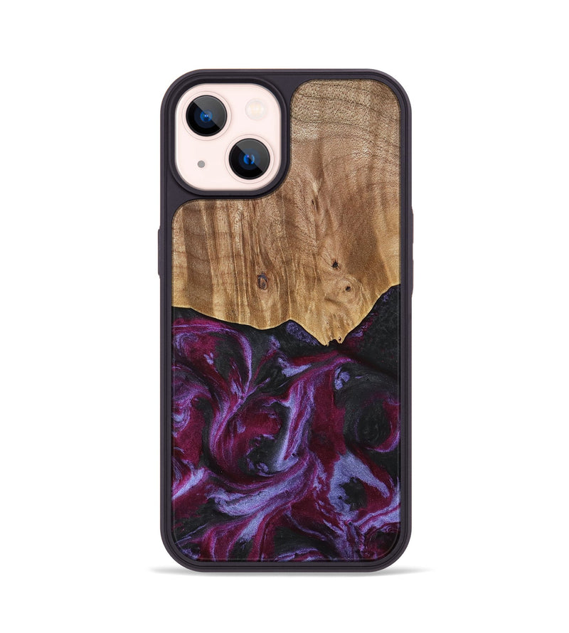 iPhone 14 Wood Phone Case - Marlena (Purple, 739107)