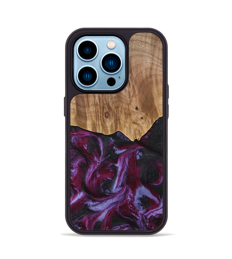 iPhone 14 Pro Wood Phone Case - Marlena (Purple, 739107)