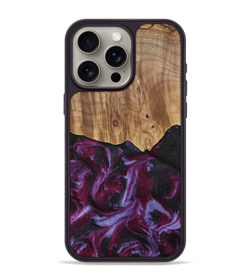 iPhone 15 Pro Max Wood Phone Case - Marlena (Purple, 739107)