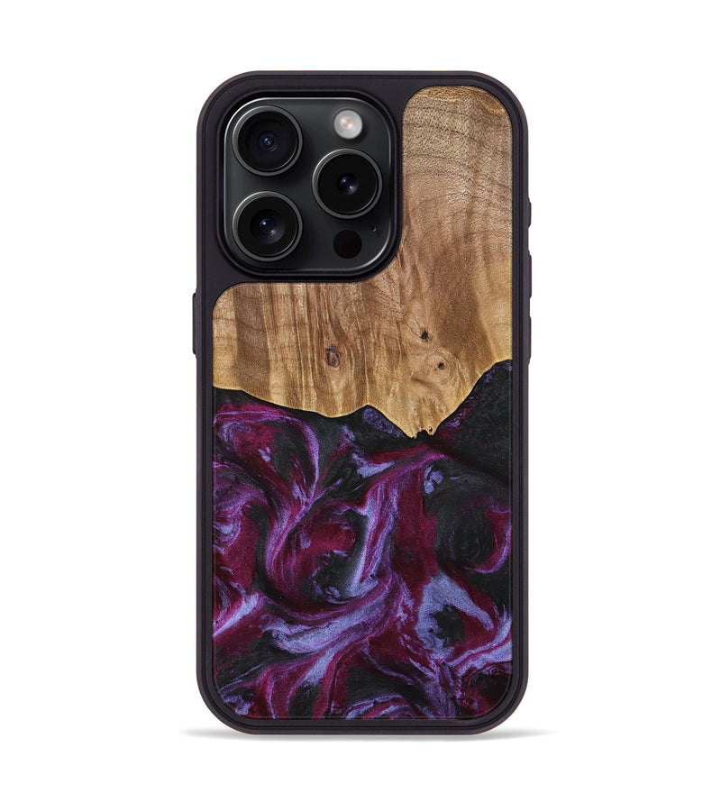 iPhone 15 Pro Wood Phone Case - Marlena (Purple, 739107)