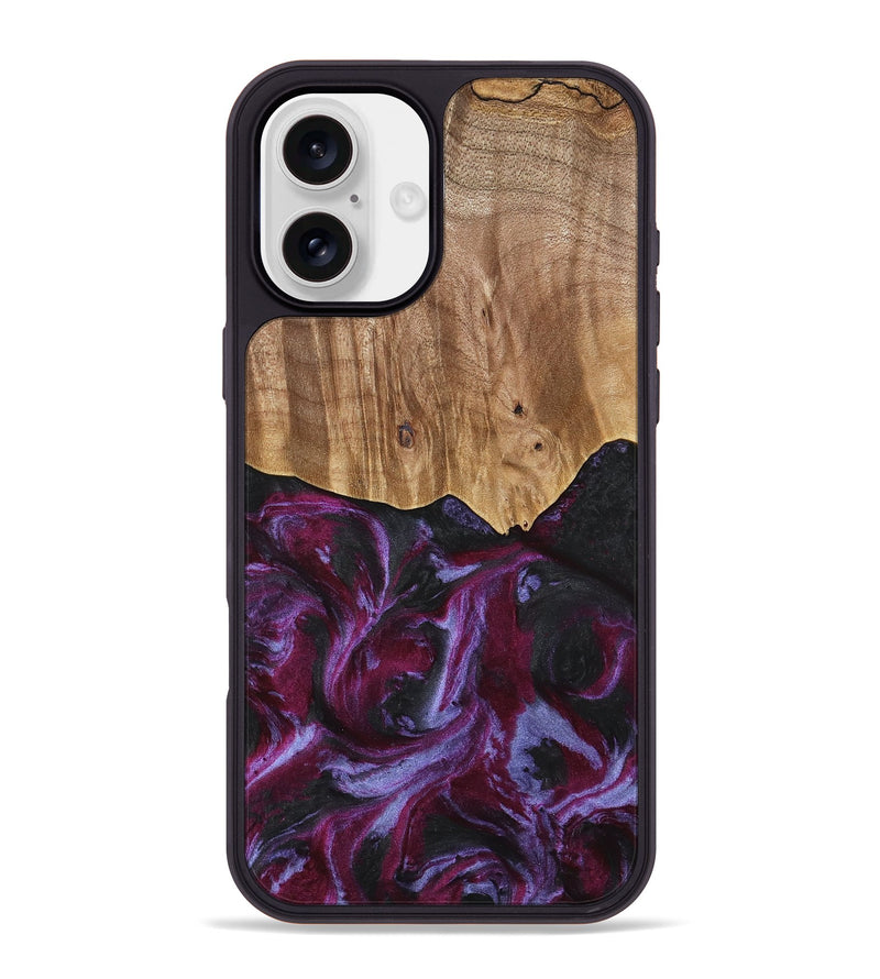 iPhone 16 Plus Wood Phone Case - Marlena (Purple, 739107)