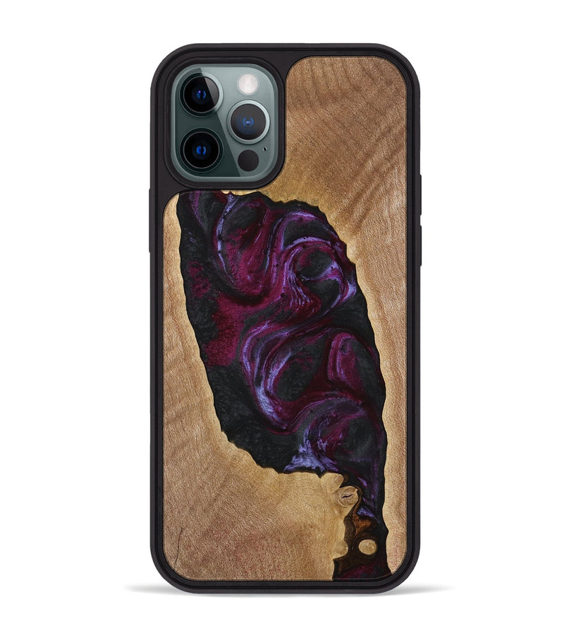 iPhone 12 Pro Max Wood Phone Case - Orrin (Purple, 739108)