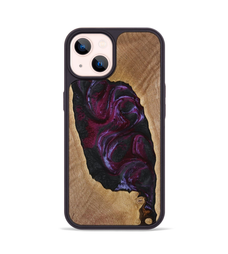 iPhone 14 Wood Phone Case - Orrin (Purple, 739108)