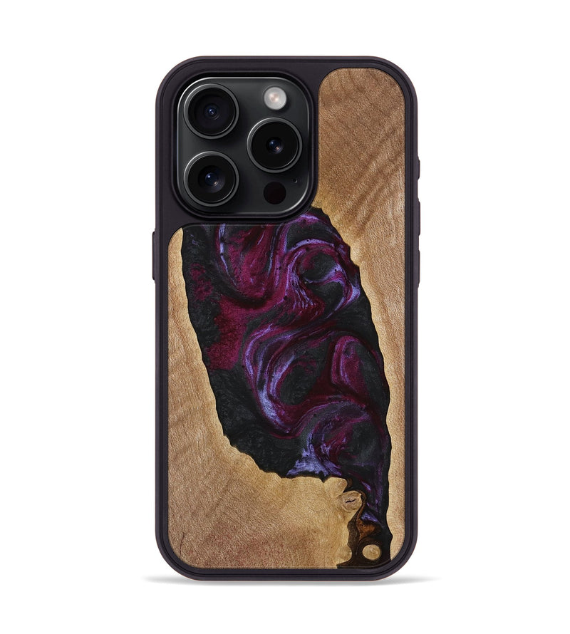 iPhone 15 Pro Wood Phone Case - Orrin (Purple, 739108)