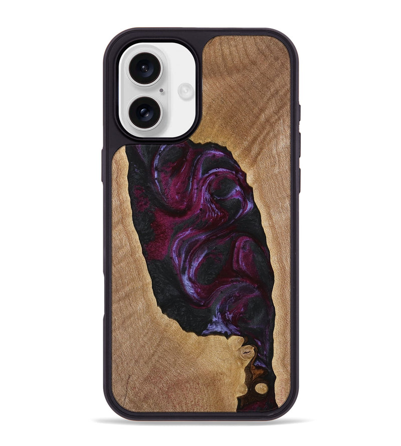 iPhone 16 Plus Wood Phone Case - Orrin (Purple, 739108)