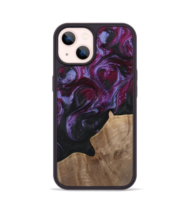 iPhone 14 Wood Phone Case - Shirlee (Purple, 739128)