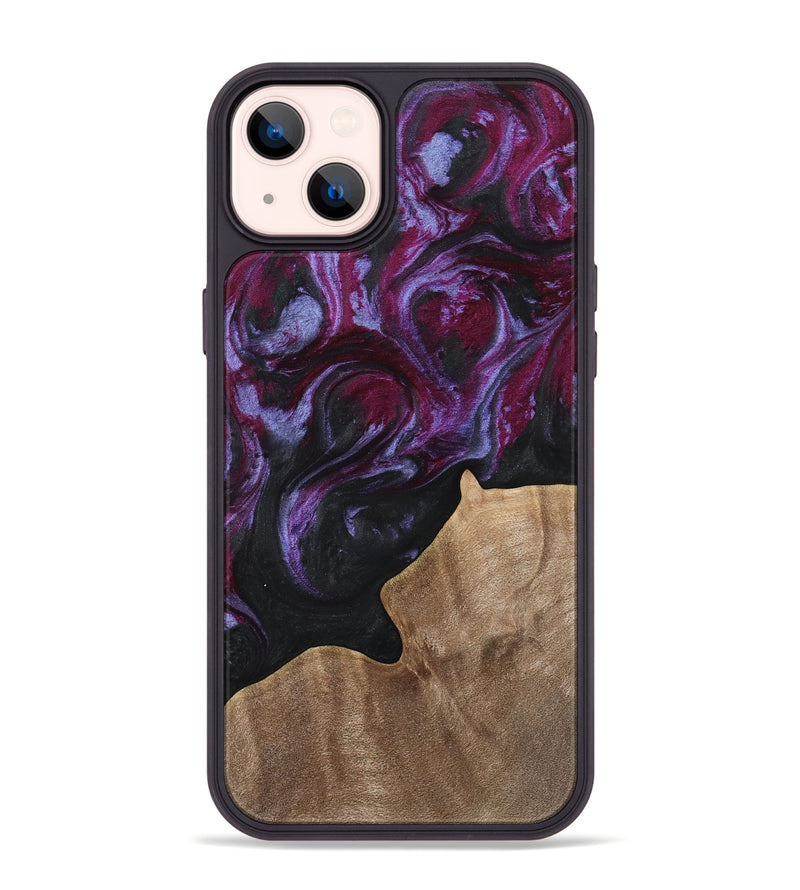 iPhone 14 Plus Wood Phone Case - Shirlee (Purple, 739128)