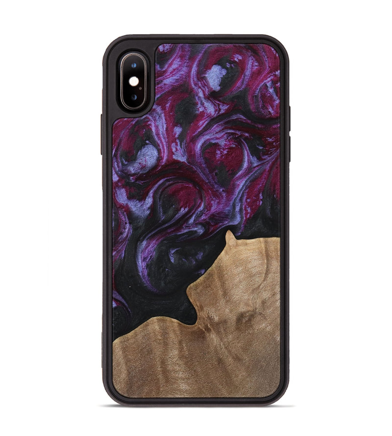 iPhone Xs Max Wood Phone Case - Shirlee (Purple, 739128)