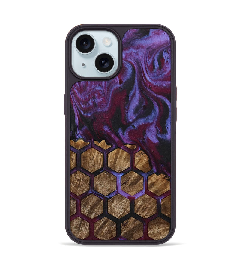 iPhone 15 Wood Phone Case - Adela (Pattern, 739159)