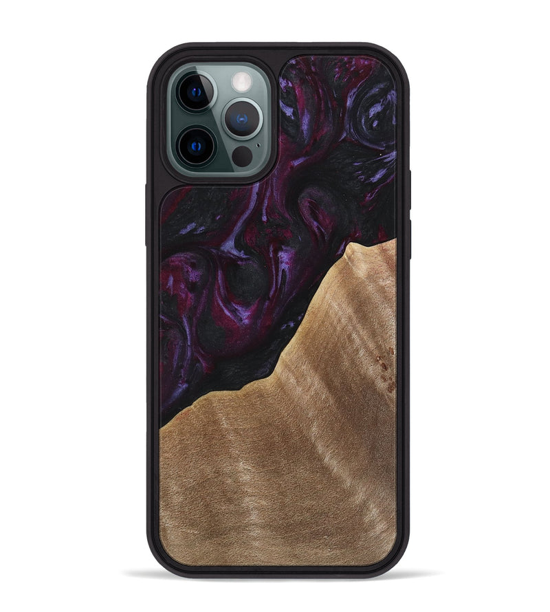 iPhone 12 Pro Max Wood Phone Case - Raquel (Purple, 739161)