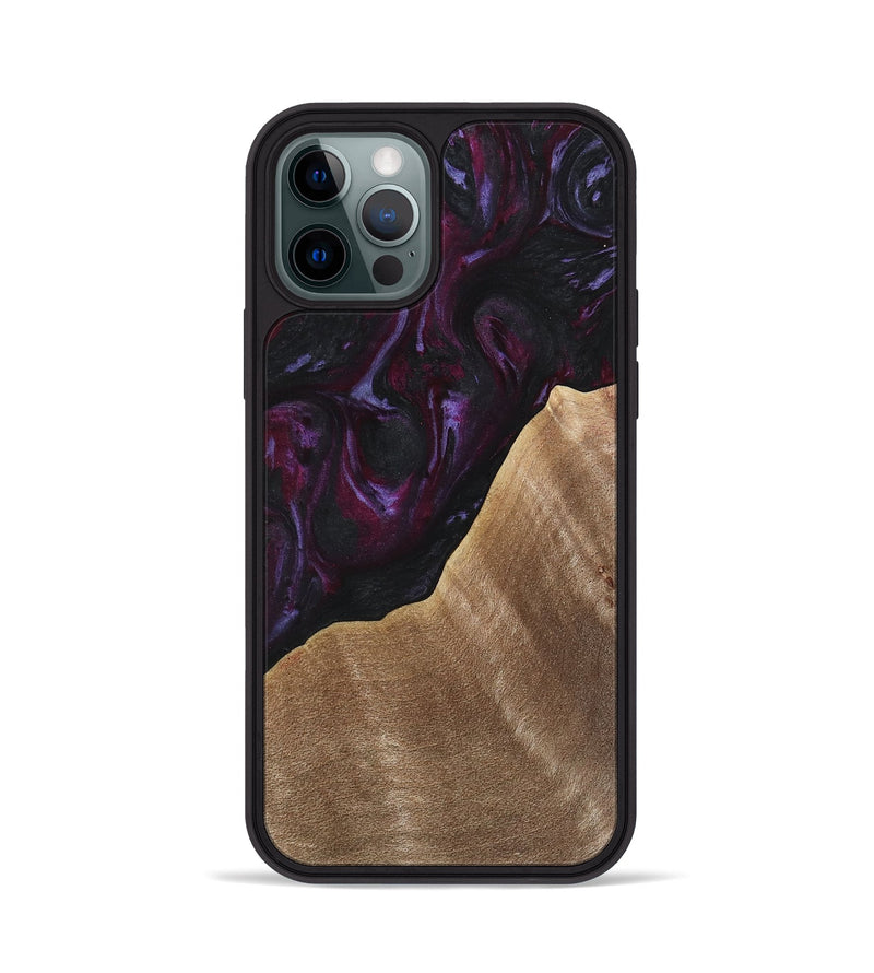 iPhone 12 Pro Wood Phone Case - Raquel (Purple, 739161)