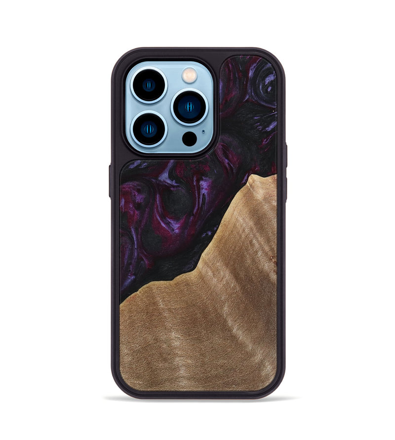 iPhone 14 Pro Wood Phone Case - Raquel (Purple, 739161)