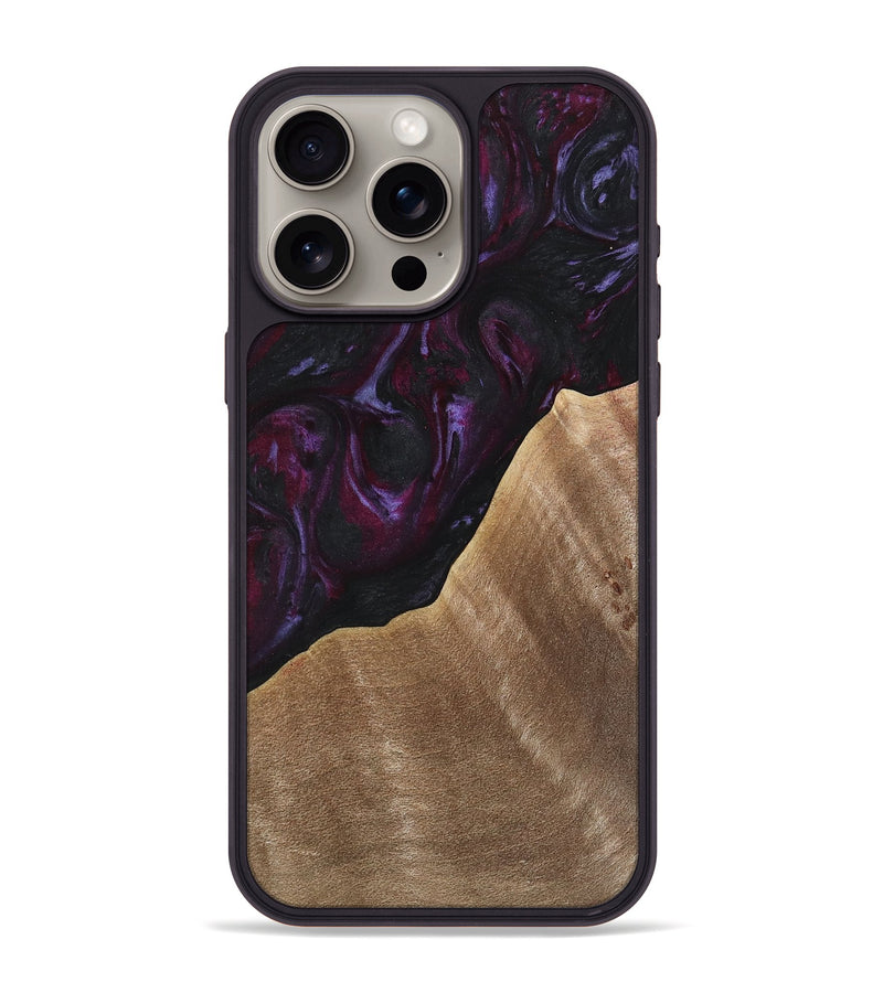 iPhone 15 Pro Max Wood Phone Case - Raquel (Purple, 739161)