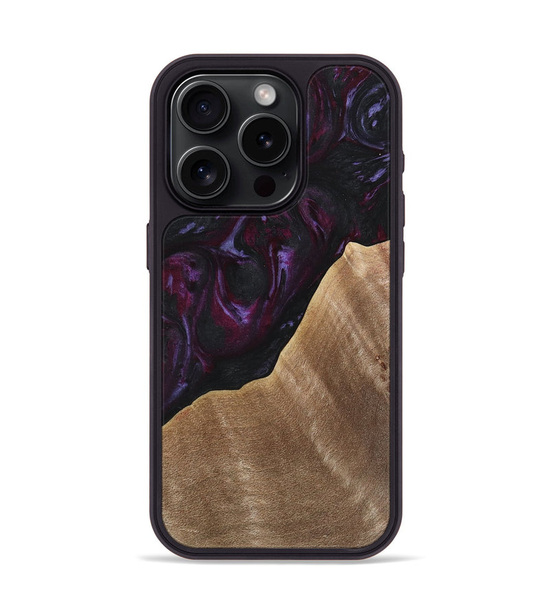 iPhone 15 Pro Wood Phone Case - Raquel (Purple, 739161)