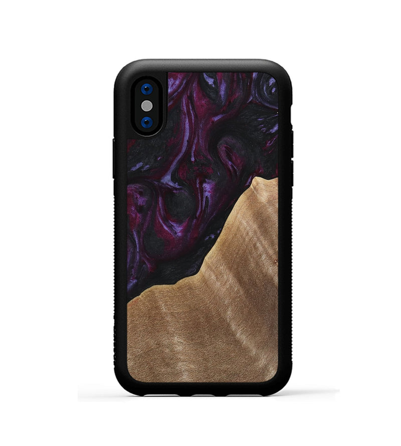 iPhone Xs Wood Phone Case - Raquel (Purple, 739161)