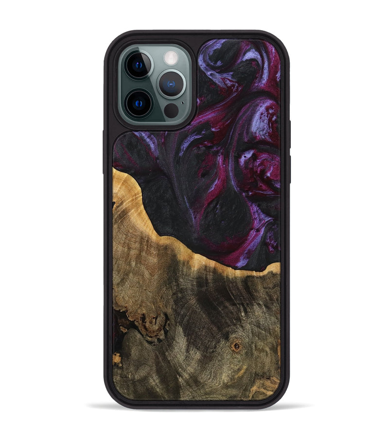 iPhone 12 Pro Max Wood Phone Case - Marwan (Purple, 739170)